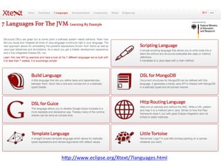 hIp://www.eclipse.org/Xtext/7languages.html	
  	

 