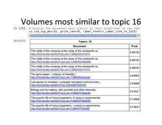 Volumes	
  most	
  similar	
  to	
  topic	
  16	
  
 