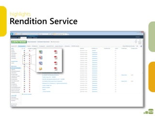 highlights
Rendition Service
 