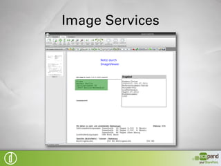 SharePoint Compliance
         Revisionssichere Archivierung
         Kopieren, verschieben oder
         verlinken
         Verschiedenste Compliance-
         Plattformen
         Zugriff über SharePoint
 