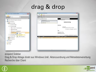 ERP Connector

    (revisionssichere) Archivierung
    aus ERP
    direkter Dokumentzugriff auf
    SharePoint / Archiv
    applikationsübergreifende Prozesse
    ERP Erweiterungen (classifier,
    Rechnungsbuch)
 