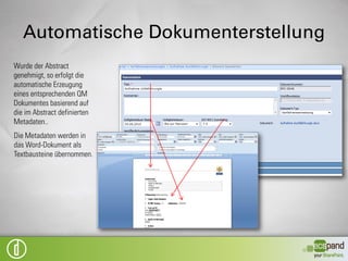 Prüfung / Freigabe mit Workflow
Mehrstufige Workflows
unterstützen den
Genehmigungs- und
Freigabeprozess.

Die QM Mitarbeiter werden
jeweils mittels Aufgaben
und Benachrichtigungen
über neue Prozessschritte
informiert
 