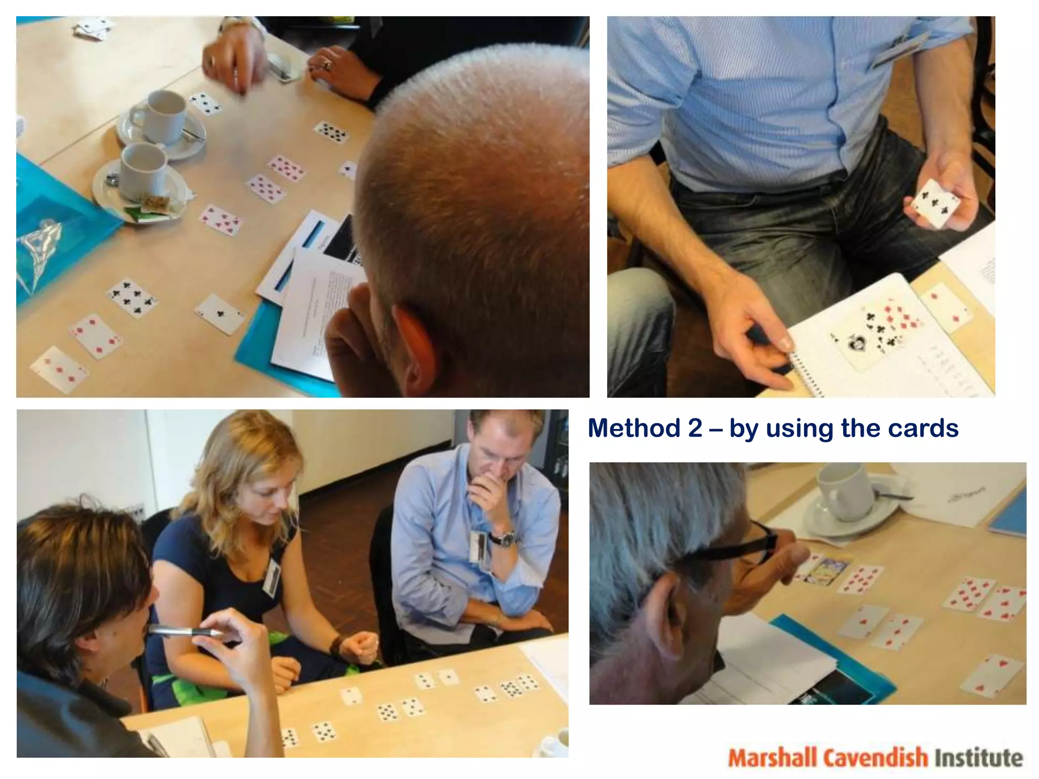 Method 2 – by using the cards
 