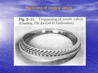 Machining of integral valves
 