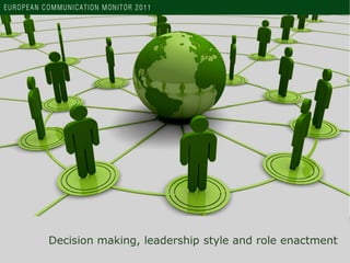 Decision making: Most professionals rely on rational approaches
 and best practices, only a minority take risks



       ...