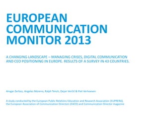 4
Imprint
Published by:
EACD European Association of Communication Directors, Brussels. www.eacd-online.eu
EUPRERA Europea...