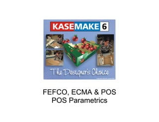 FEFCO, ECMA & POS
  POS Parametrics
 