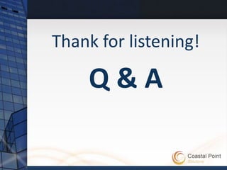 Thank for listening!

    Q&A
 