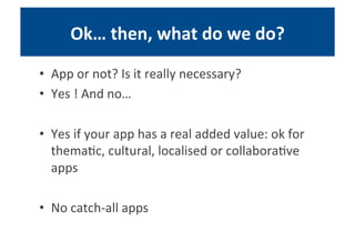 Conférence sur les applications culturelles pour ECM