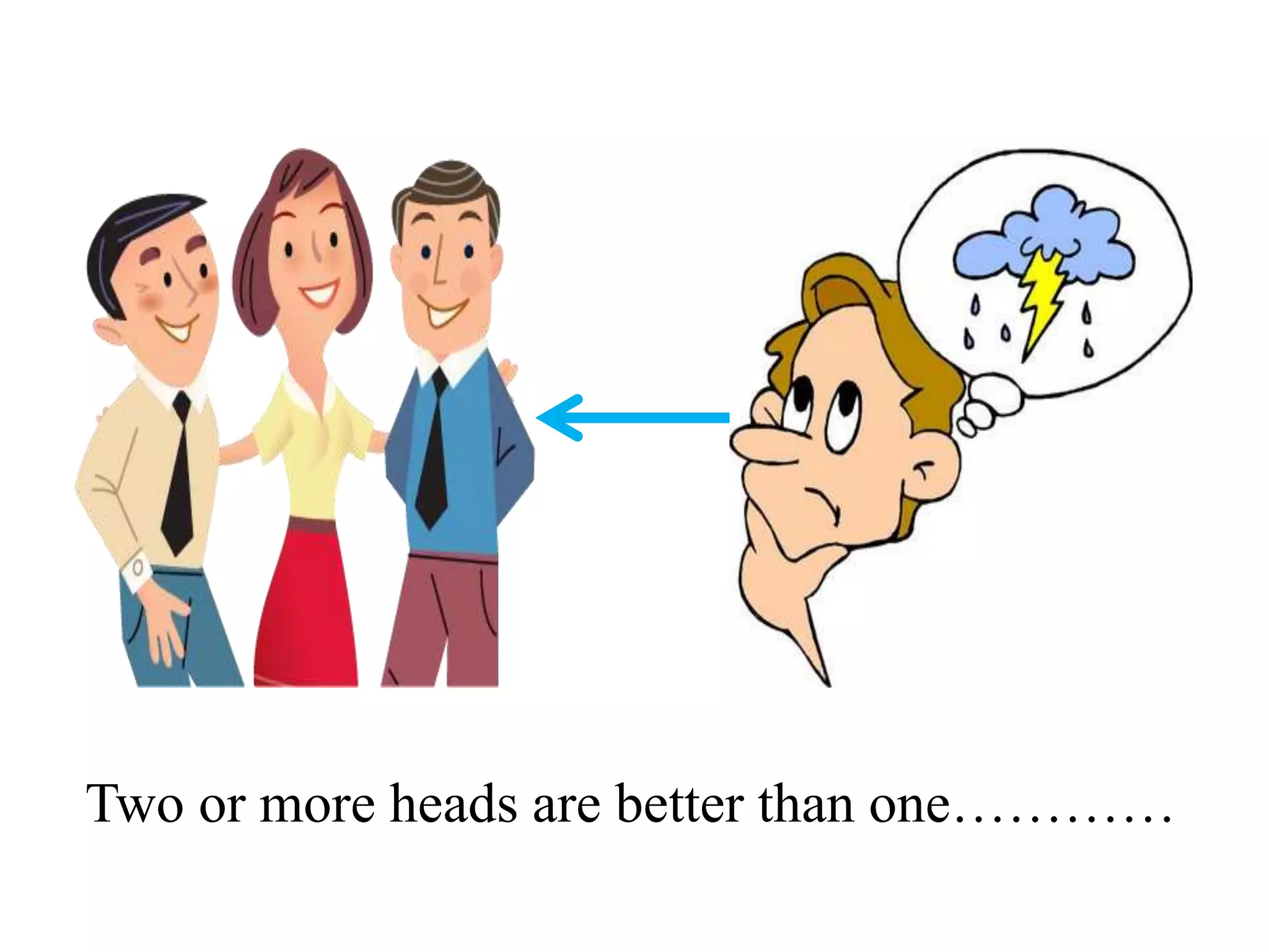 Two or more heads are better than one…………
 