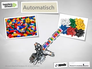 Automatisch




Microsoft SharePoint Konferenz 09.-10. Juni 2010, Wien
 