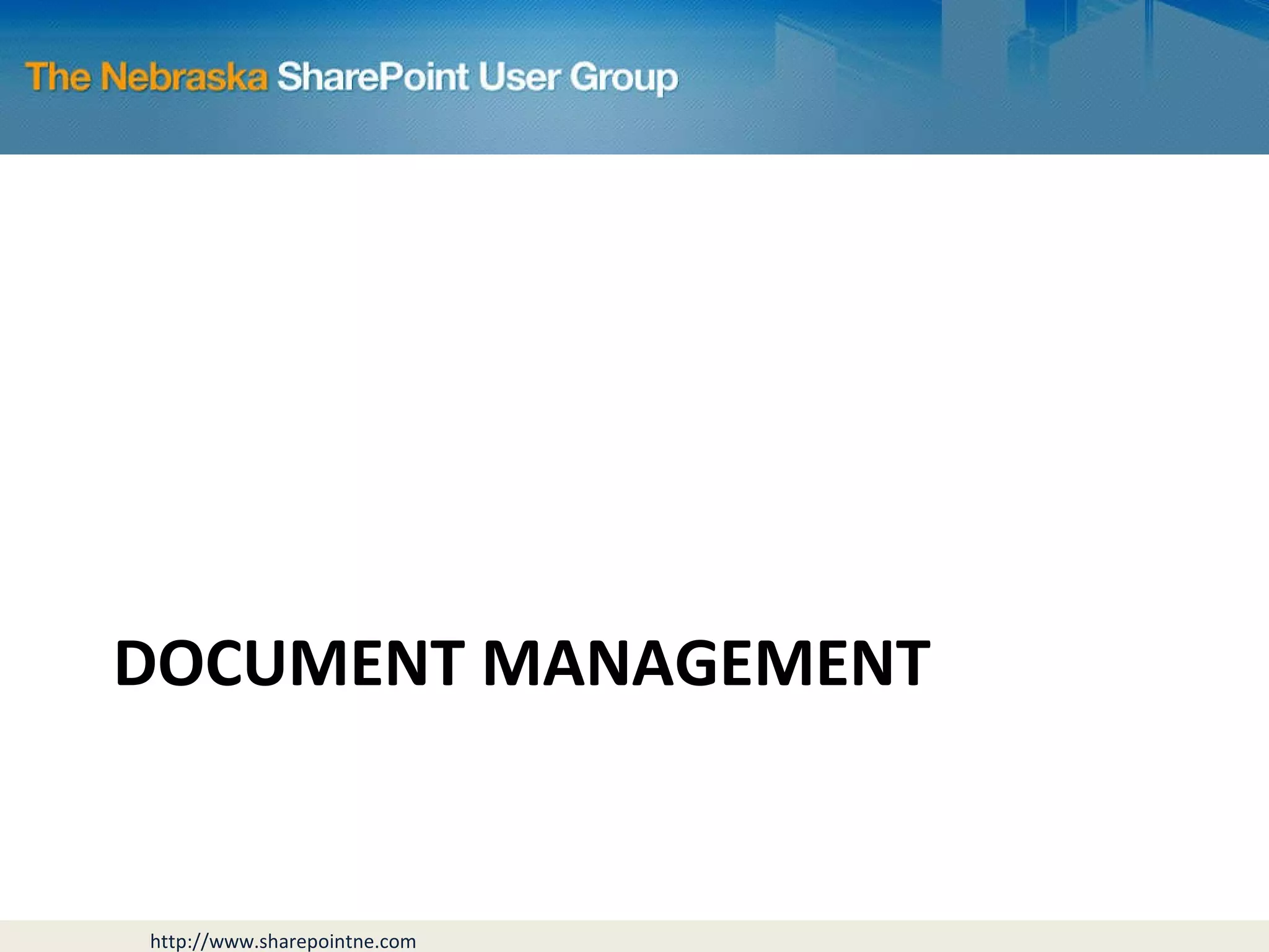 DOCUMENT MANAGEMENT 