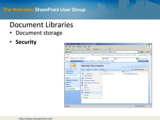 Document storage Security Document Libraries 