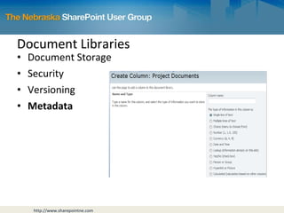 Document Storage Security Versioning Metadata Document Libraries 