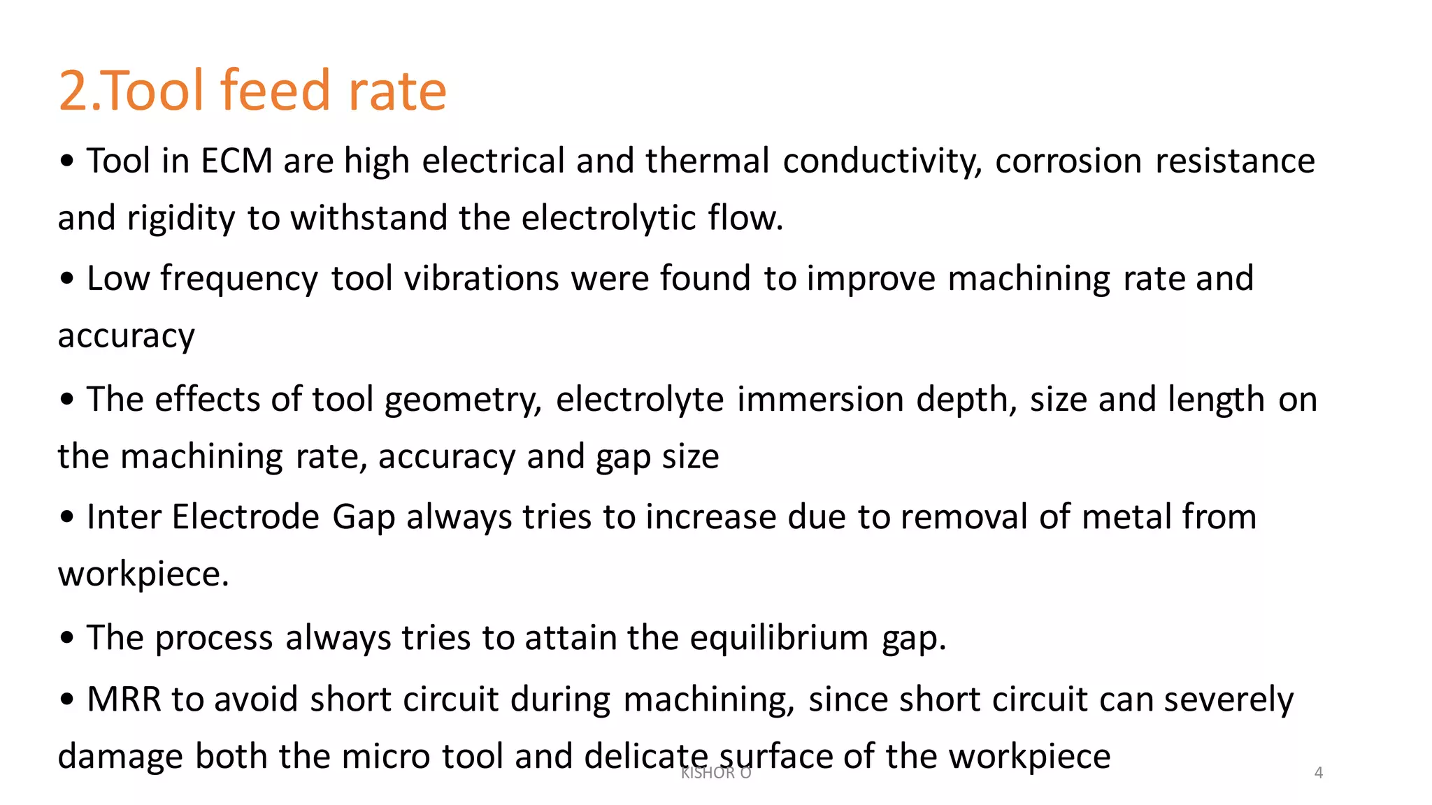 Ecm process parameter 1 | PPT