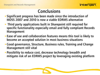 Improved single point governance 