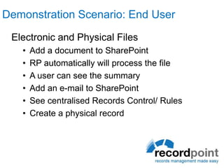 RecordPoint 2.0 Overview