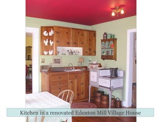 Kitchen in a renovated Edenton Mill Village House 