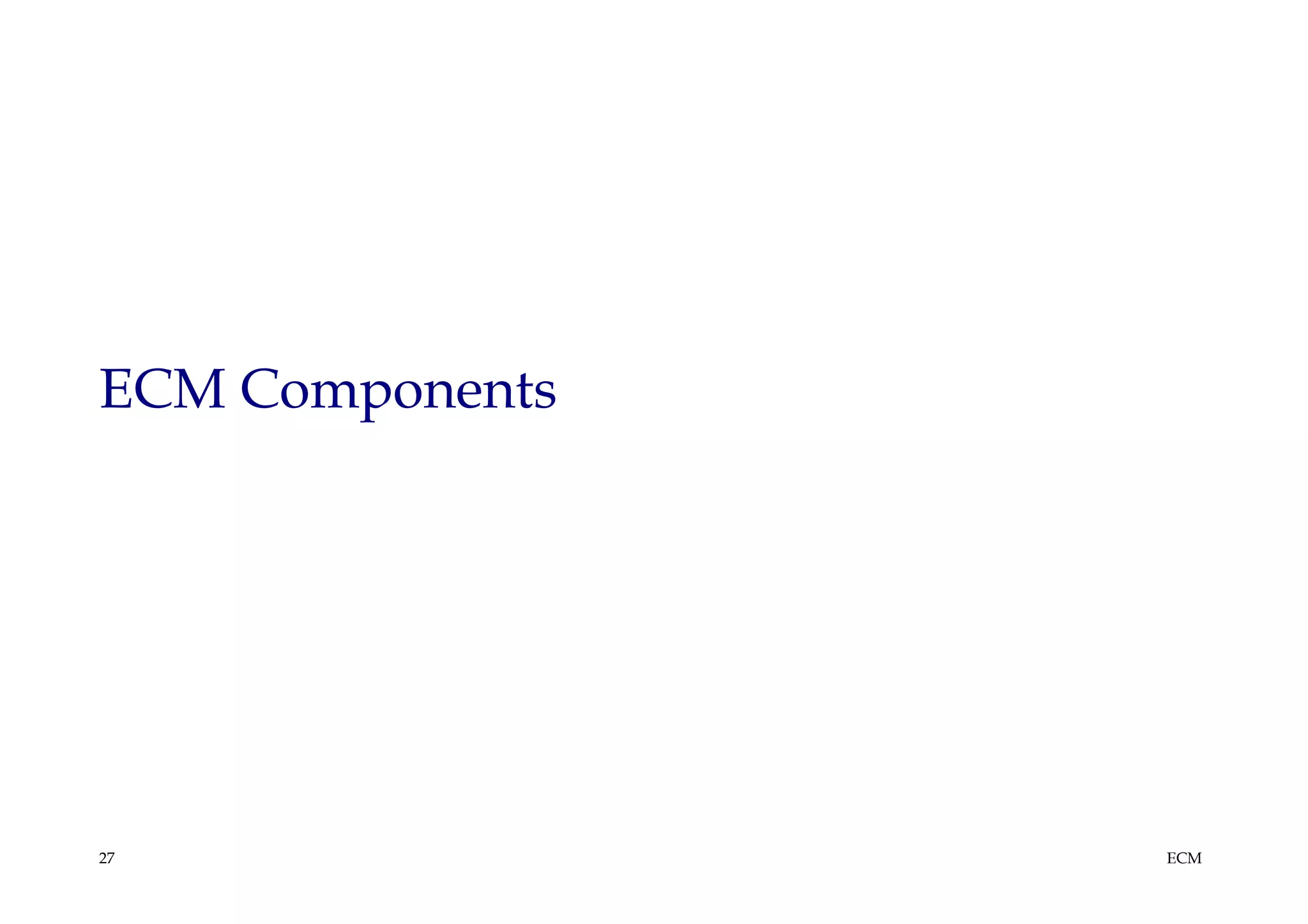 ECM Components




27               ECM
 