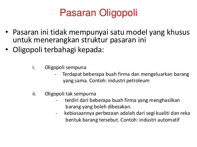 Ecn 2013 pasaran persaingan tak sempurna