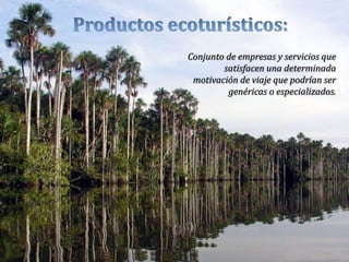 Conjunto de empresas y servicios que
satisfacen una determinada
motivación de viaje que podrían ser
genéricas o especializados.
 