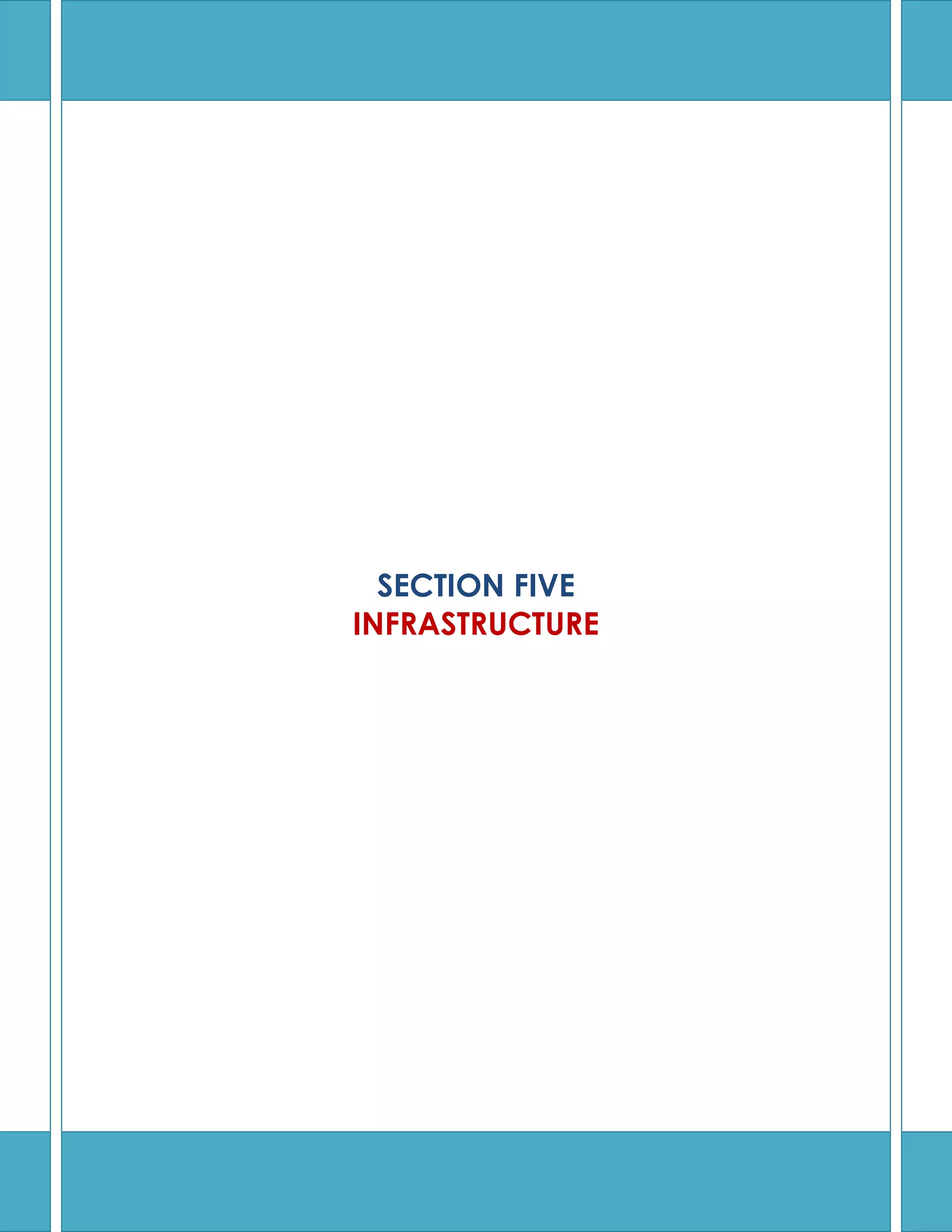 SECTION FIVE
INFRASTRUCTURE
 