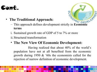 Economic Growth & Economic Development | PPT