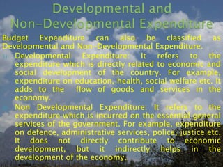 Non Development Gov budget and economy | PPTX