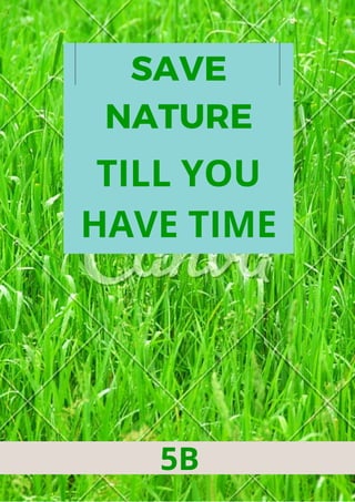 SAVE
NATURE
5B
TILL YOU
HAVE TIME
 