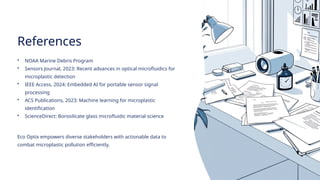 Eco Optix: Portable Microplastic Detection Sensor for Water Safety | PPTX