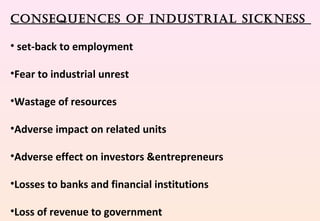 Labor Sickness industrial sickness in India | PPT