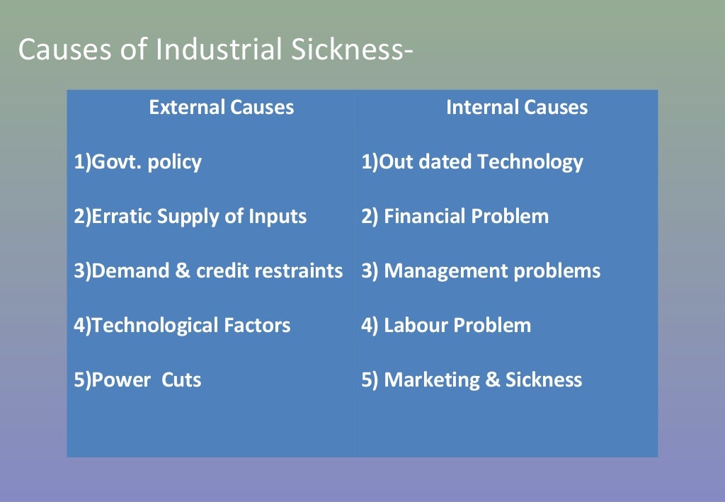 industrial sickness in India
