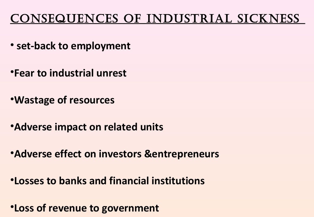 industrial sickness in India