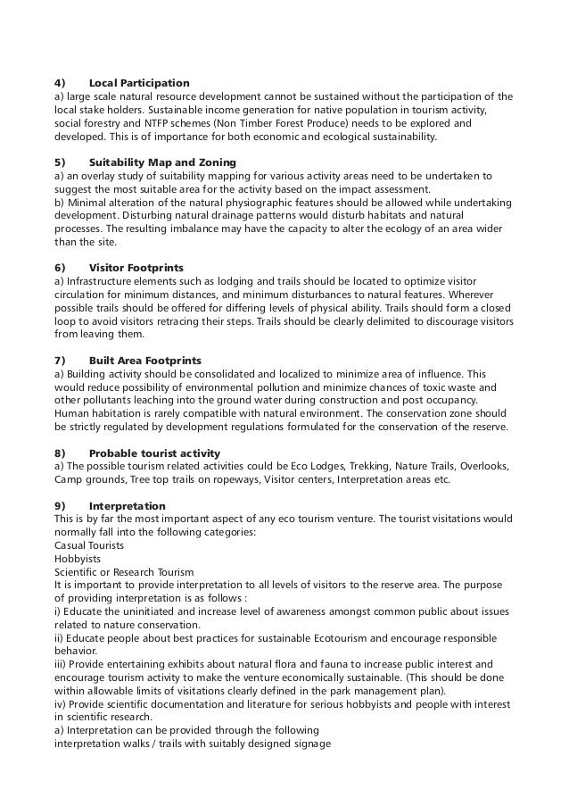 Ecological tourism essay picture