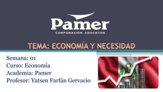 Semana: 01
Curso: Economía
Academia: Pamer
Profesor: Yatsen Farfán Gervacio
 