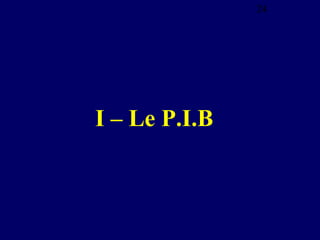 24

I – Le P.I.B

 