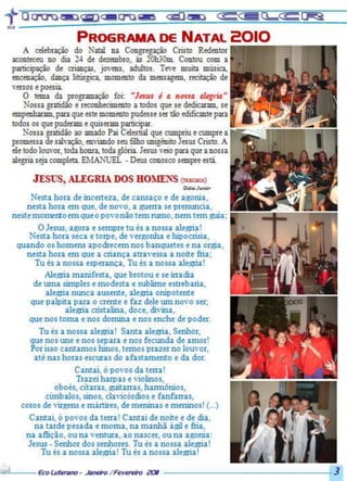 ECO Luterano Jan Fev 2011