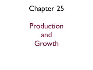 Chapter 25

Production
   and
 Growth
 