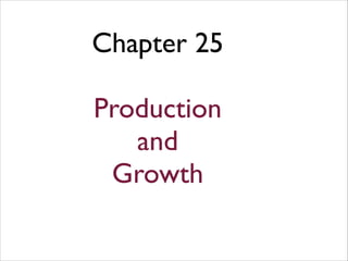 Chapter 25
!

Production
and
Growth

 