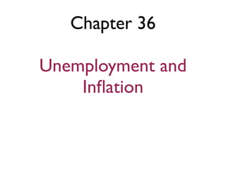 Chapter 36
Unemployment and
Inﬂation
 