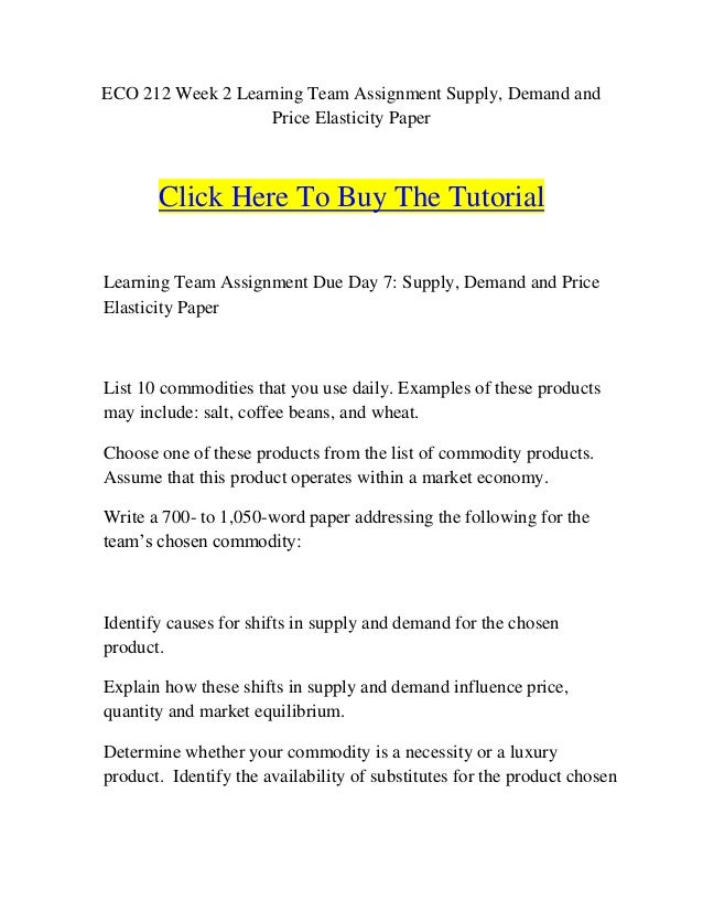 Conclusion of demand picture