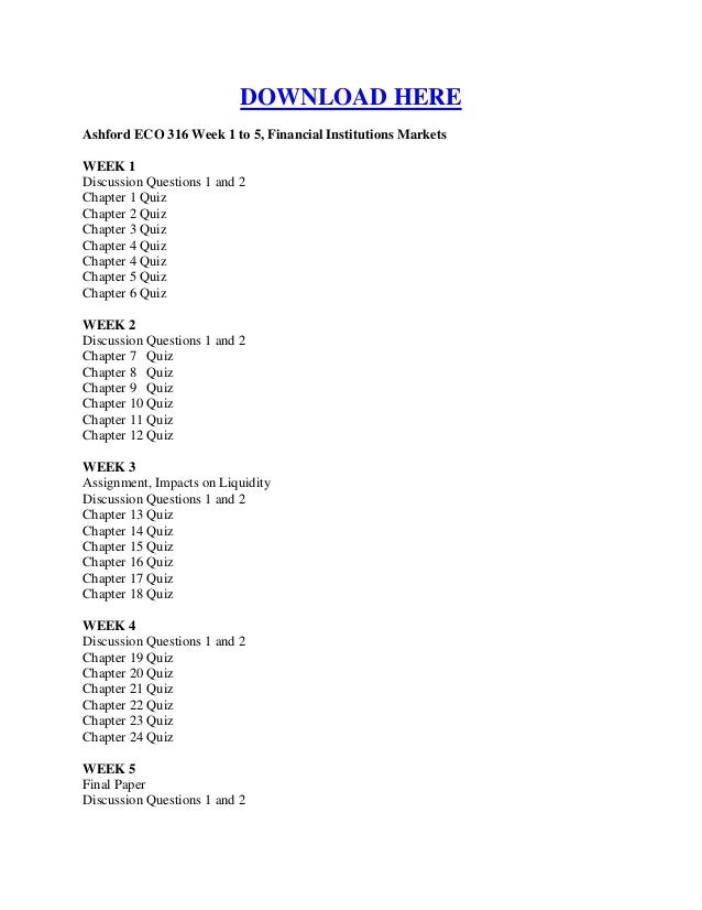 eco 316 week 1 chapter 1 Eco 316 entire coursefor more course tutorials visitwwwshoptutorialcomderscriptioneco 316 week 1 dq 1 should you invest short termeco 316 week 1 dq 2 treasury inflation protection bondseco 316 week 1 quiz (chapter 1-6)eco 316 week 2 dq 1 new product, will i be richeco 316 week 2 dq 2 mutual fund regulationeco 316 week 2 . eco 316 week 1 chapter 1 Eco 316 entire coursefor more course tutorials visitwwwshoptutorialcomderscriptioneco 316 week 1 dq 1 should you invest short termeco 316 week 1 dq 2 treasury inflation protection bondseco 316 week 1 quiz (chapter 1-6)eco 316 week 2 dq 1 new product, will i be richeco 316 week 2 dq 2 mutual fund regulationeco 316 week 2 .