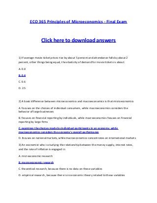 Eco 365 final exam 3030 essay picture