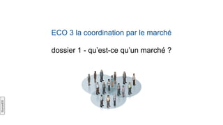 ECO 3 la coordination par le marché
dossier 1 - qu’est-ce qu’un marché ?
GurunES
 