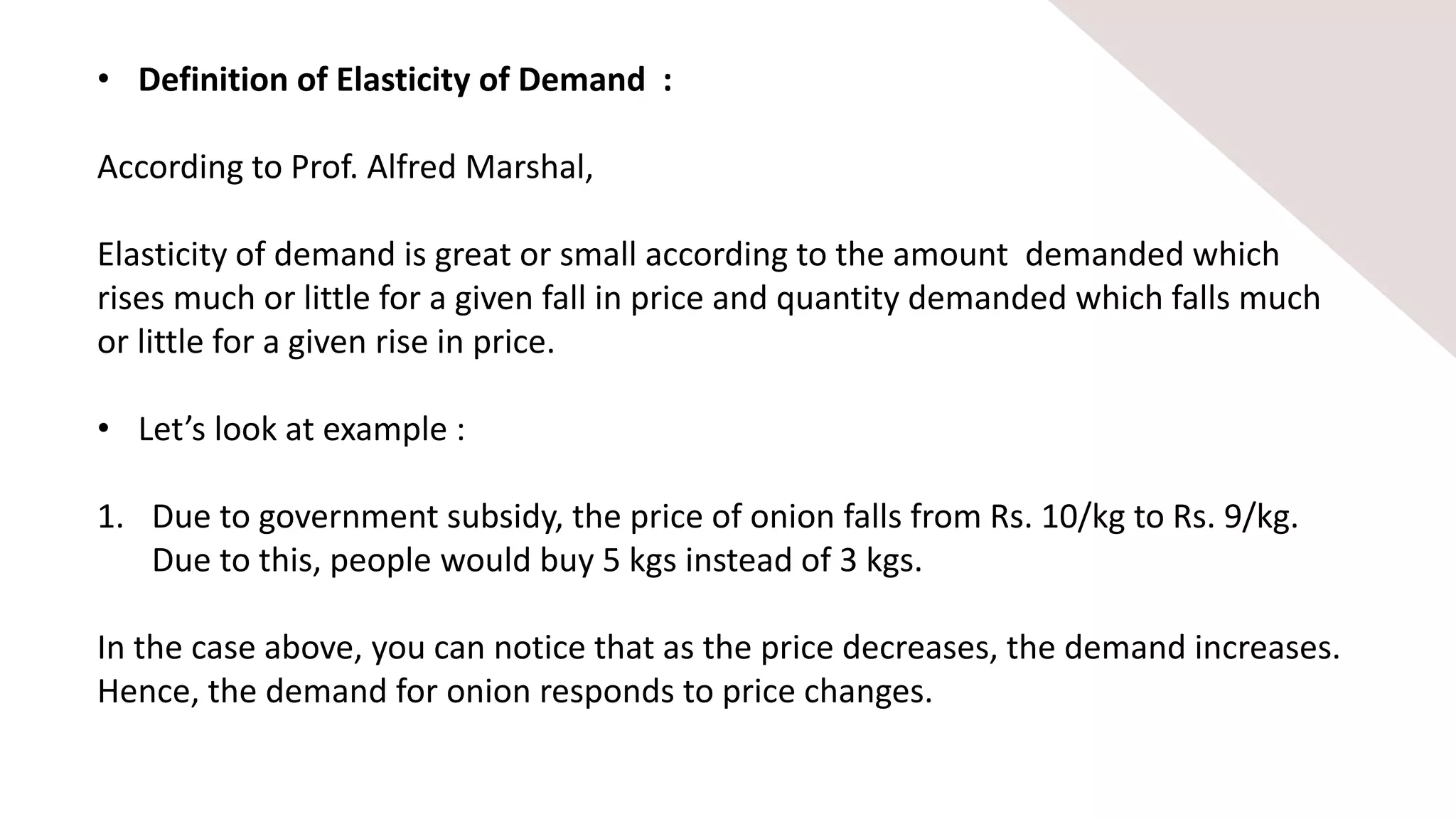 Elasticity of Demand | PPT