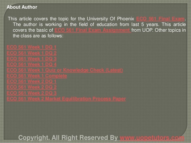 study guide eco 561 Find study guide for final exams & assignments eco 561 week 6 final exam in studentehelp study materials are so easy to find and made all the difference in. study guide eco 561 Find study guide for final exams & assignments eco 561 week 6 final exam in studentehelp study materials are so easy to find and made all the difference in.