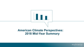 American Climate Perspectives:
2018 Mid-Year Summary
 