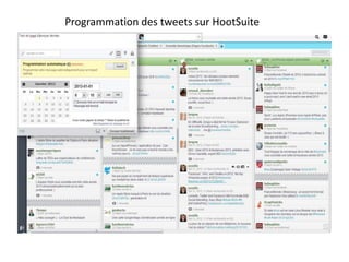 Programmation des tweets sur HootSuite 
 