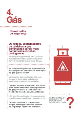 Feche as torneiras enquanto ensaboa
as mãos, faz a barba ou lava os dentes;
Opte por duches rápidos, fechando
a torneira entre lavagens, em vez
de banhos de imersão - cada banho
gasta cerca de 200 litros e um duche
bem menos de metade;
Não deixe a água a correr quando
lava à mão a loiça ou a roupa.
Utilize um alguidar ou encha a bacia
do lava-loiça e use apenas a água
necessária;
Aproveite a água de lavar a fruta e os
vegetais para regar as plantas;
Mantenha um caixote para o lixo
perto da sanita. Cada descarga
de autoclismo gasta normalmente
mais de 5 litros de água. Se tiver
um mecanismo de enchimento
no interior, regule-o ou coloque
uma garrafa de 1,5 litros dentro
do depósito, reduzindo assim
a descarga de água;
Se possível, instale redutores de
caudal nas torneiras; pode reduzir o
consumo de água em cerca de 50%;
Se houver possibilidade, escolha
autoclismos com sistemas com
interrupção de descarga ou de
dupla descarga;
Vigie o estado de vedação das
torneiras, autoclismo e canalizações
domésticas e, se detetar alguma fuga,
chame de imediato o canalizador;
Regue as plantas nas horas de
menor calor, no início da manhã
ou ao ﬁnal da tarde, evitando perdas
de água por evaporação. Opte por
plantas de menor consumo de água.
Lave o carro nas estações de serviço
(estas têm temporizadores na utilização
de água, permitindo um maior controlo
dos gastos), ou use balde e esponja.
20L 20L 20L 20L
20L 20L 20L 20L 20L
20L
Sabia que …
O chuveiro e o autoclismo
representam mais de
metade dos gastos diários
de água?
Sabia que …
Um autoclismo mal vedado
pode perder cerca de 200
mil litros por ano?
5L
24
25
 