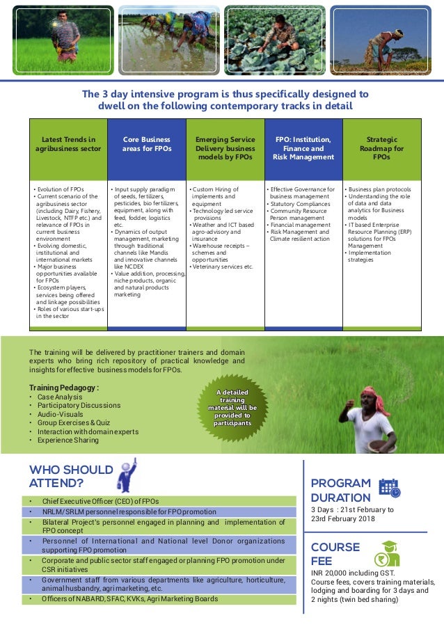 FPO Training Brochure & Reg Form - Ecociate Consultants